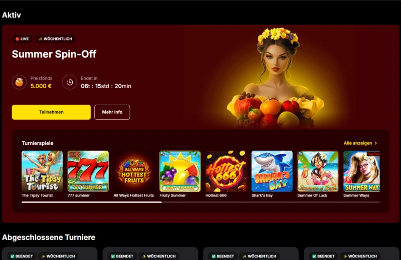 vulkanspiele tournaments page